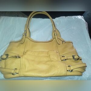 Etienne Aigner Yellow Shoulder Bag with Structured Design